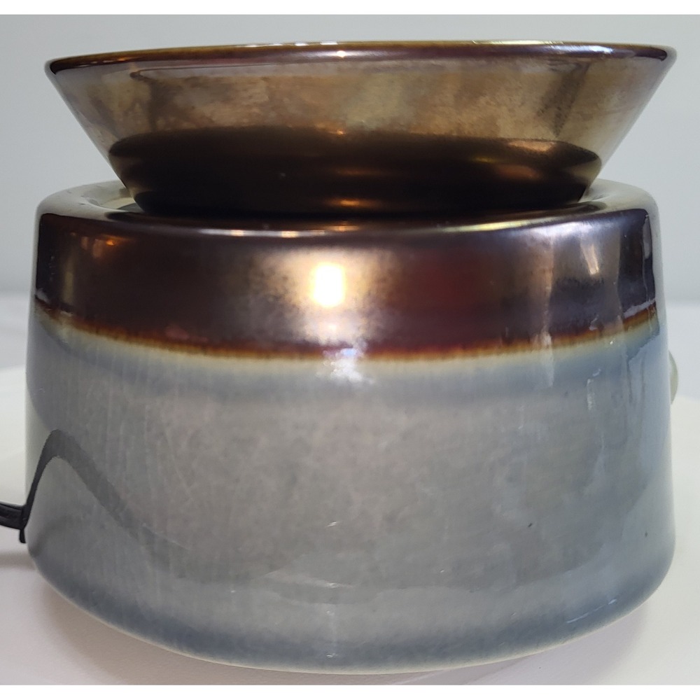 Candle Warmers 3-in-1 Electric Wax Melter Grey Bronze Glazed Ceramic - Picture 6 of 16